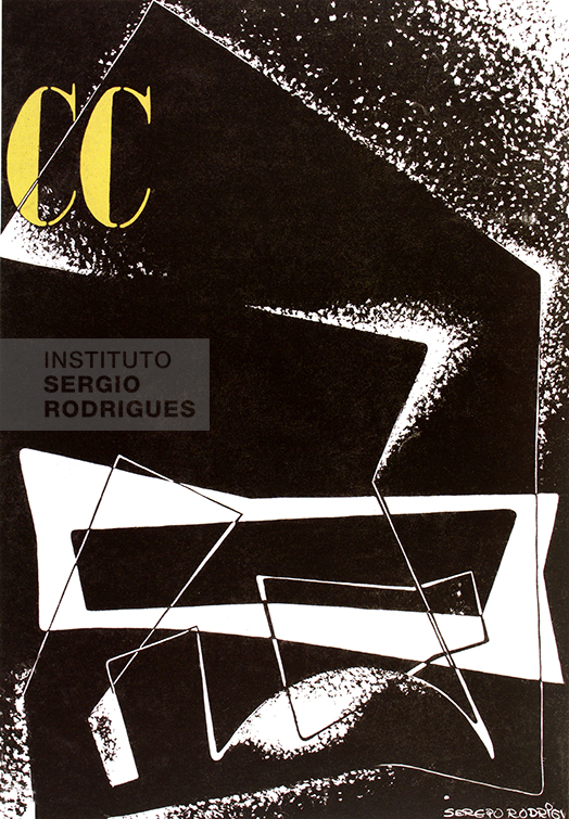 Capa desenhada por Sergio Rodrigues para publicação oficial do projeto Centro Cívico de Curitiba, Paraná, 1953.